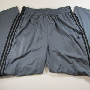 ADIDAS Mens Large Gray Basketball Athletic Pants